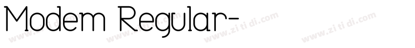 Modem Regular字体转换